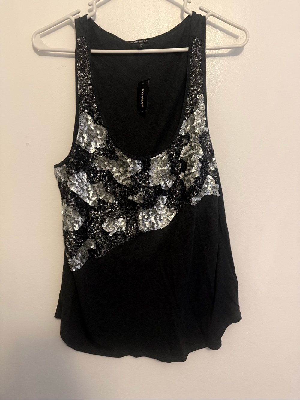 Express Sequin Tank Top size large